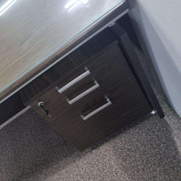 중역용 사무 책상 + 보조서랍 세트